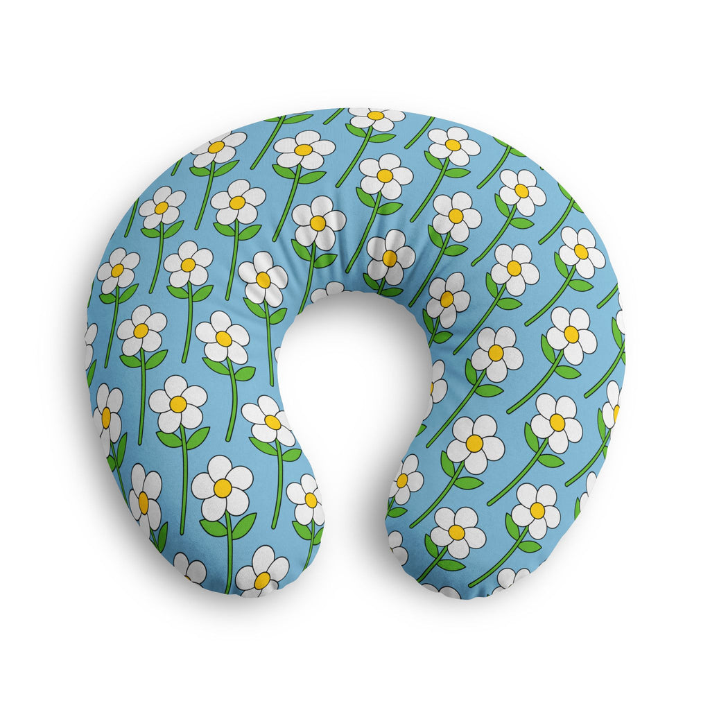 Floral Nursing Pillow Cover (Blue)