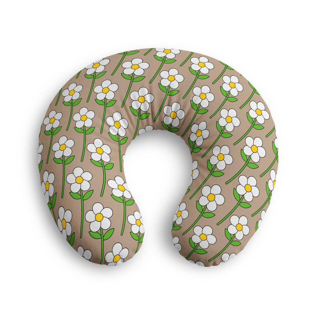 Floral Nursing Pillow Cover (Beige)