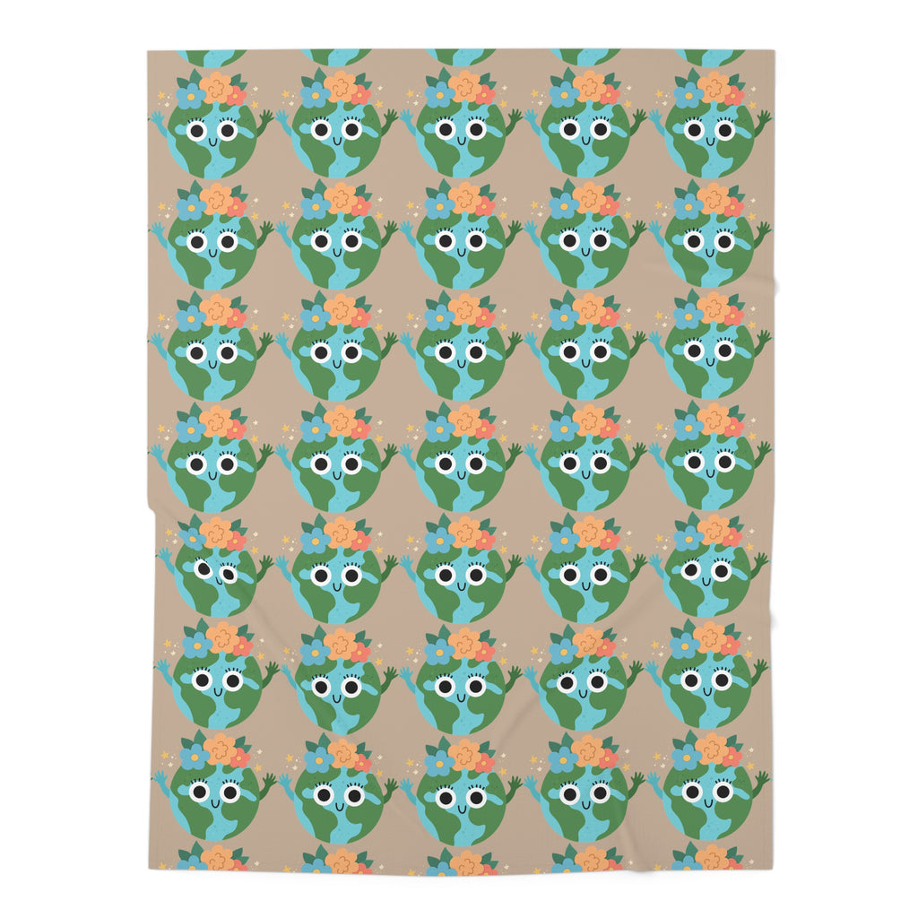 Earthy Pattern Baby Swaddle (Beige)