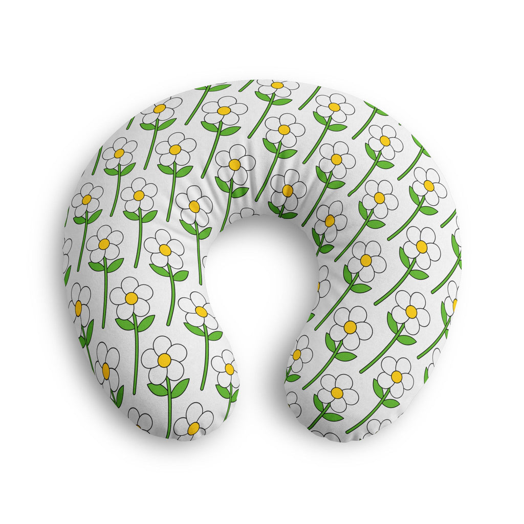Floral Nursing Pillow Cover (White)