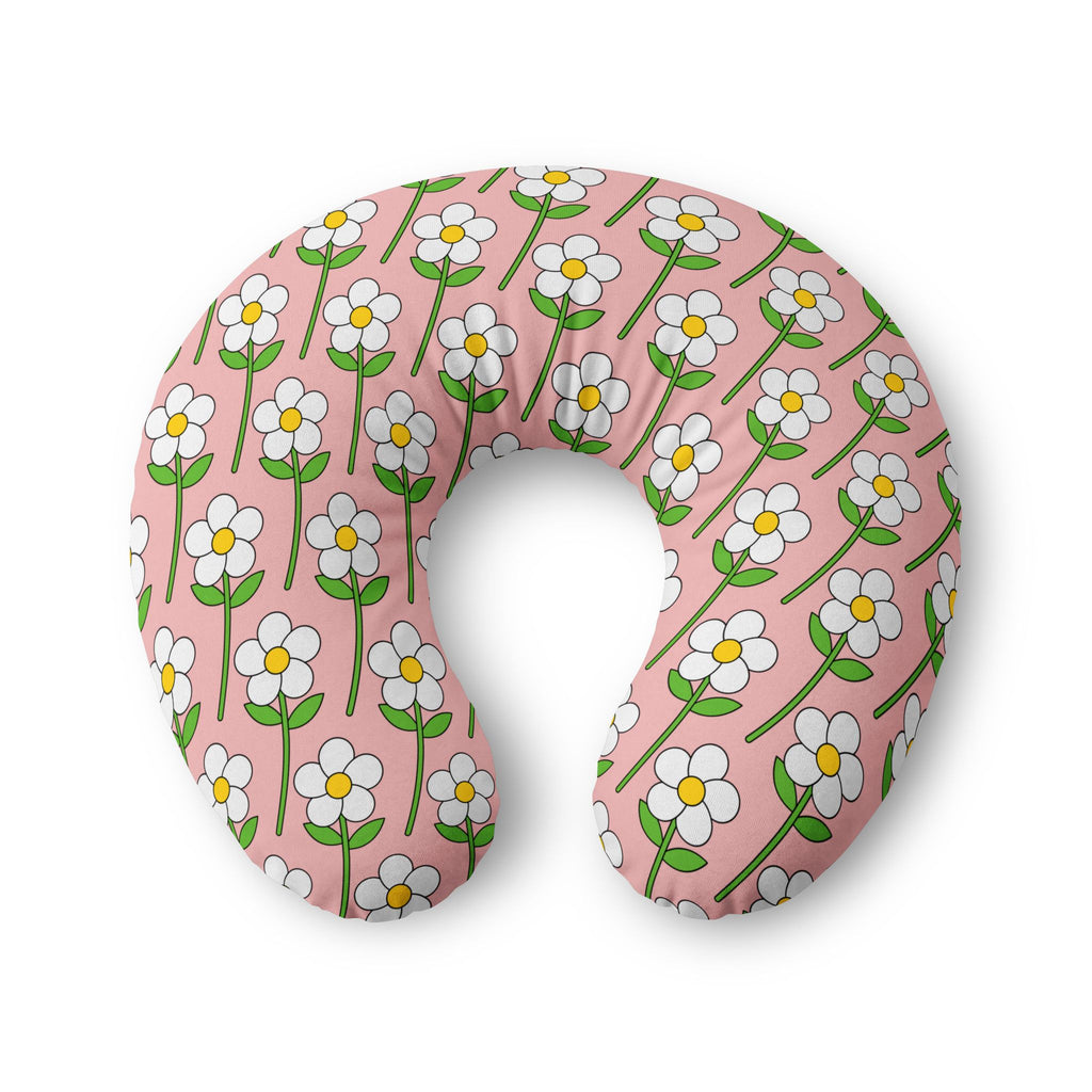 Floral Nursing Pillow Cover (Pink)