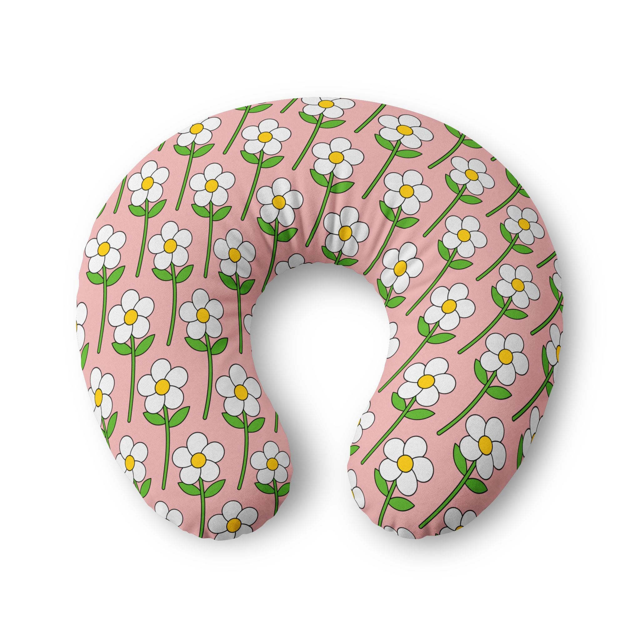 Floral Nursing Pillow Cover (Pink)