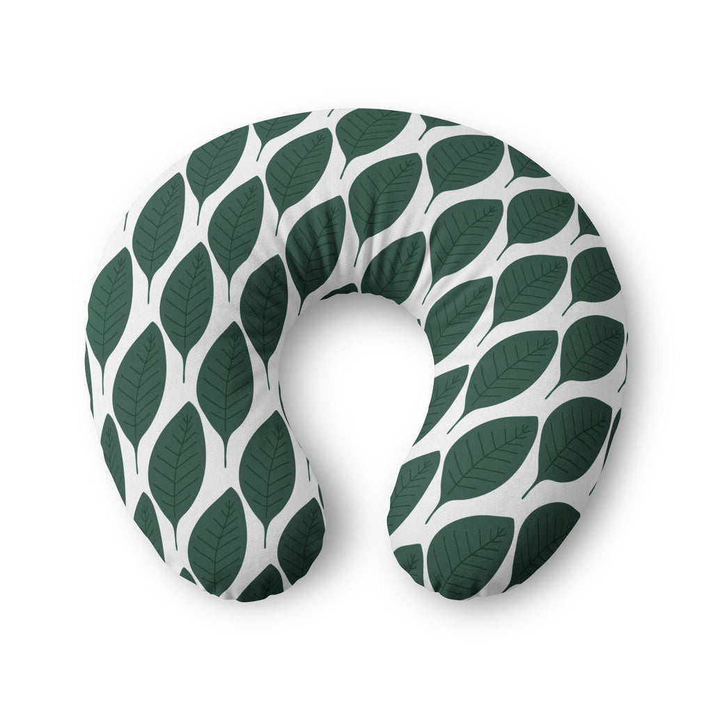 Leafy Nursing Pillow Cover (White)