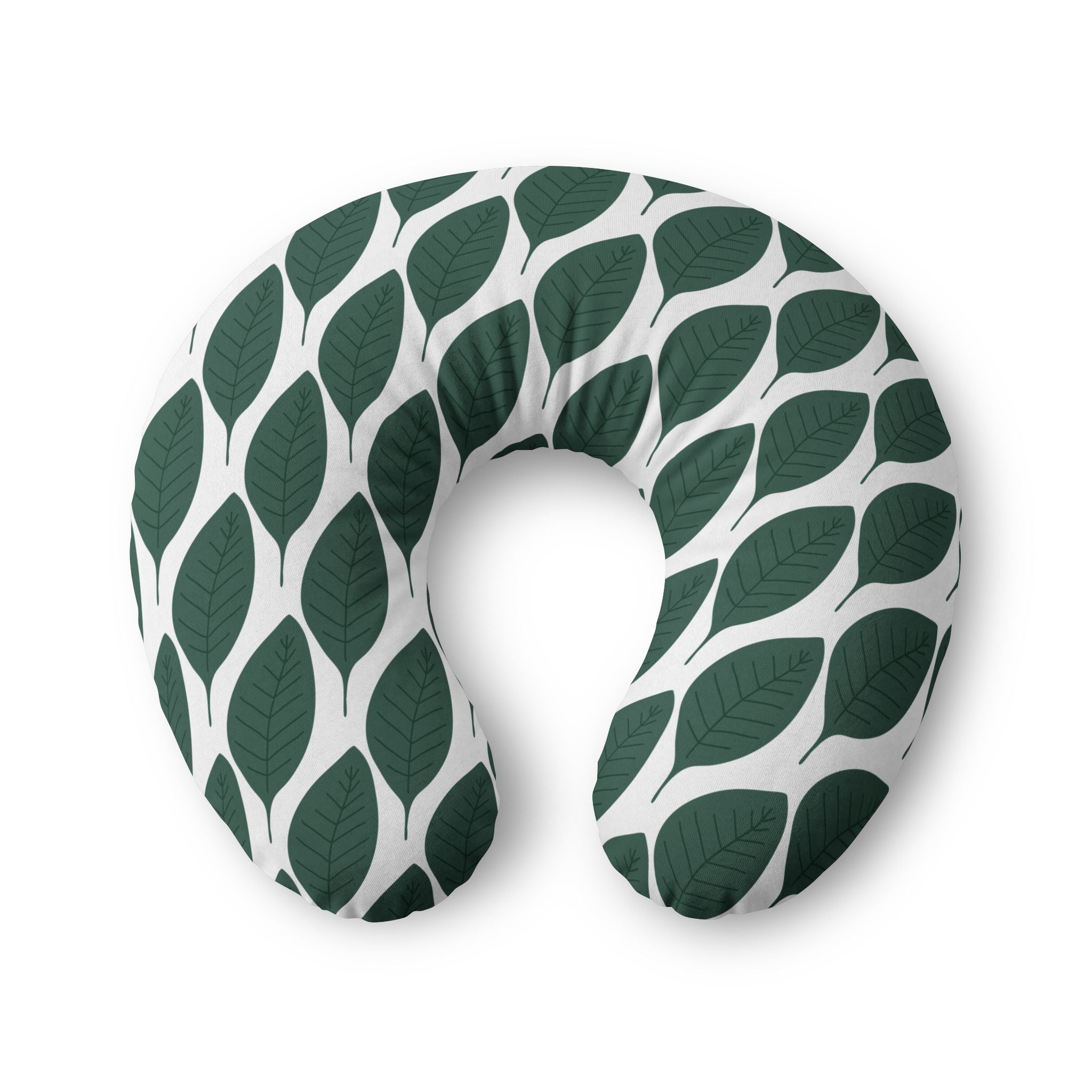 Leafy Nursing Pillow Cover (White)