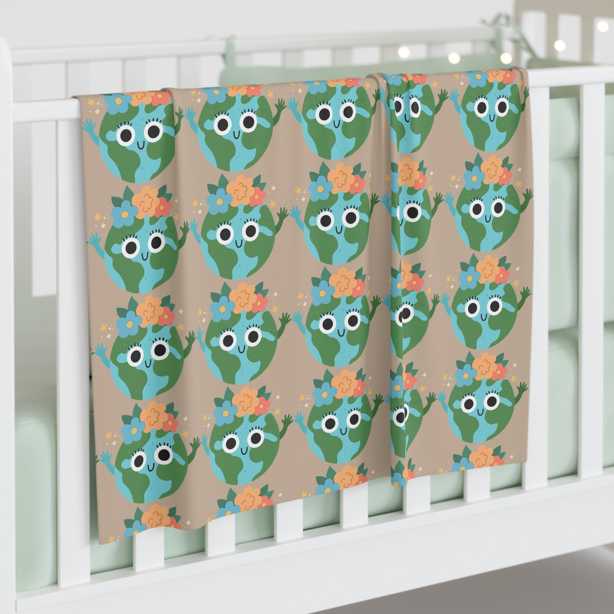 Earthy Pattern Baby Swaddle (Beige)