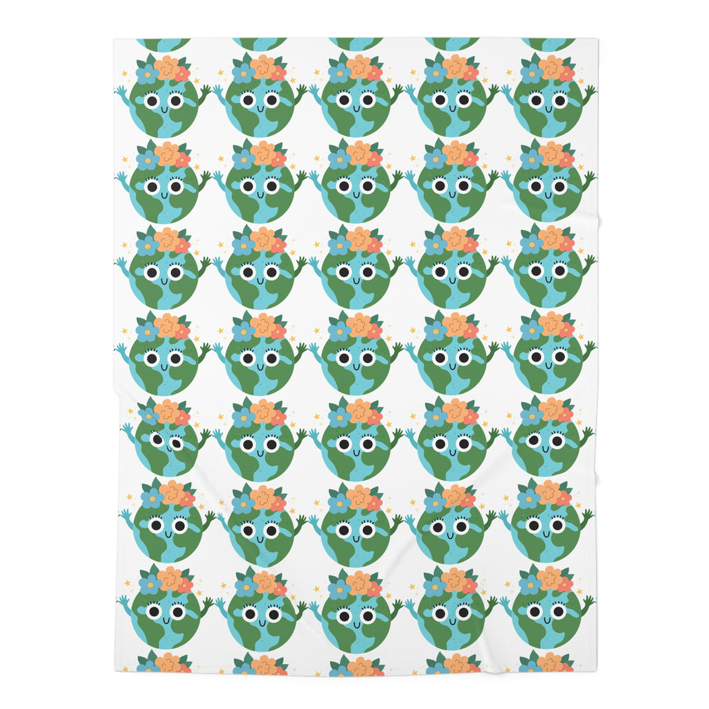 Earthy Pattern Baby Swaddle (White)