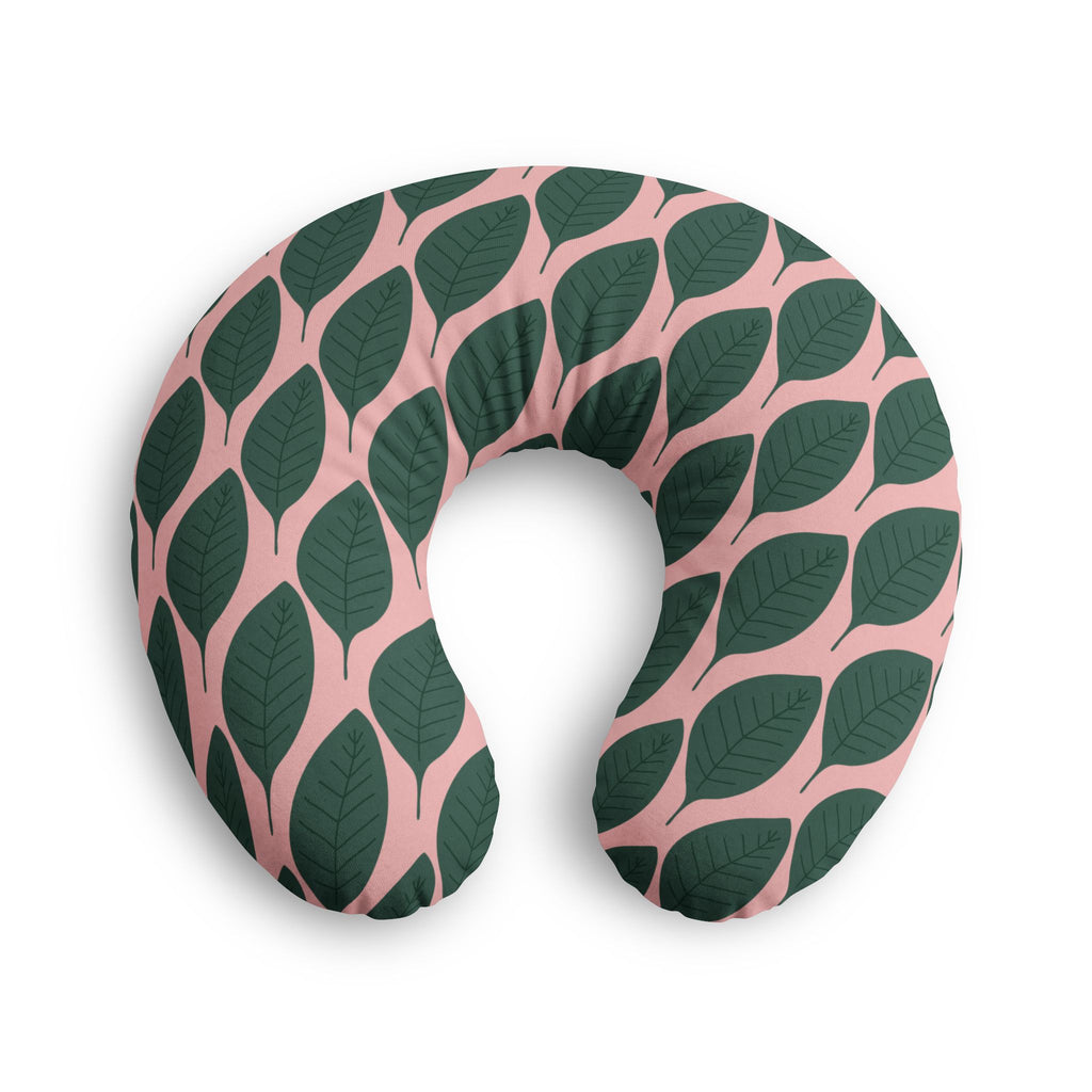 Leafy Nursing Pillow Cover (Pink)