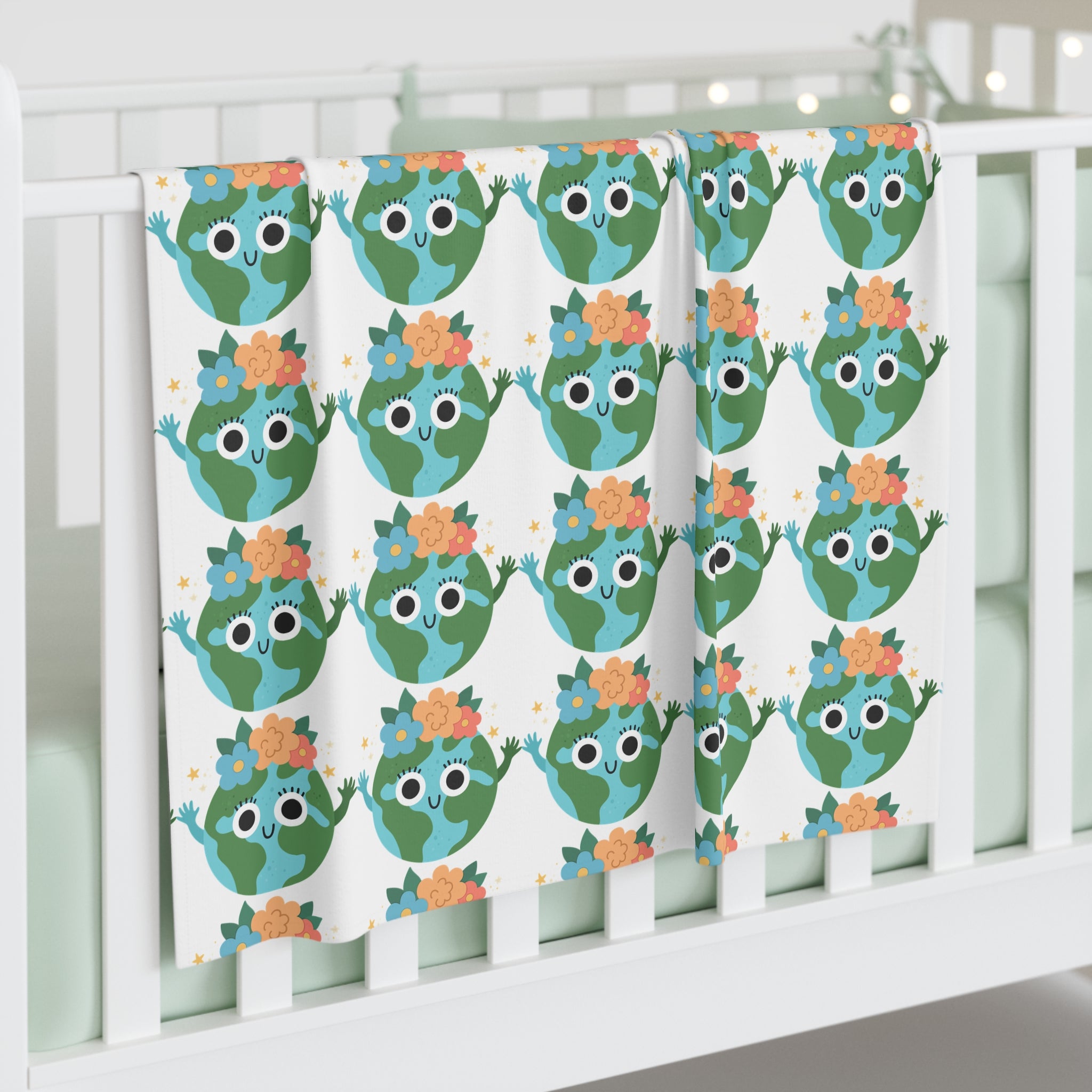 Earthy Pattern Baby Swaddle (White)