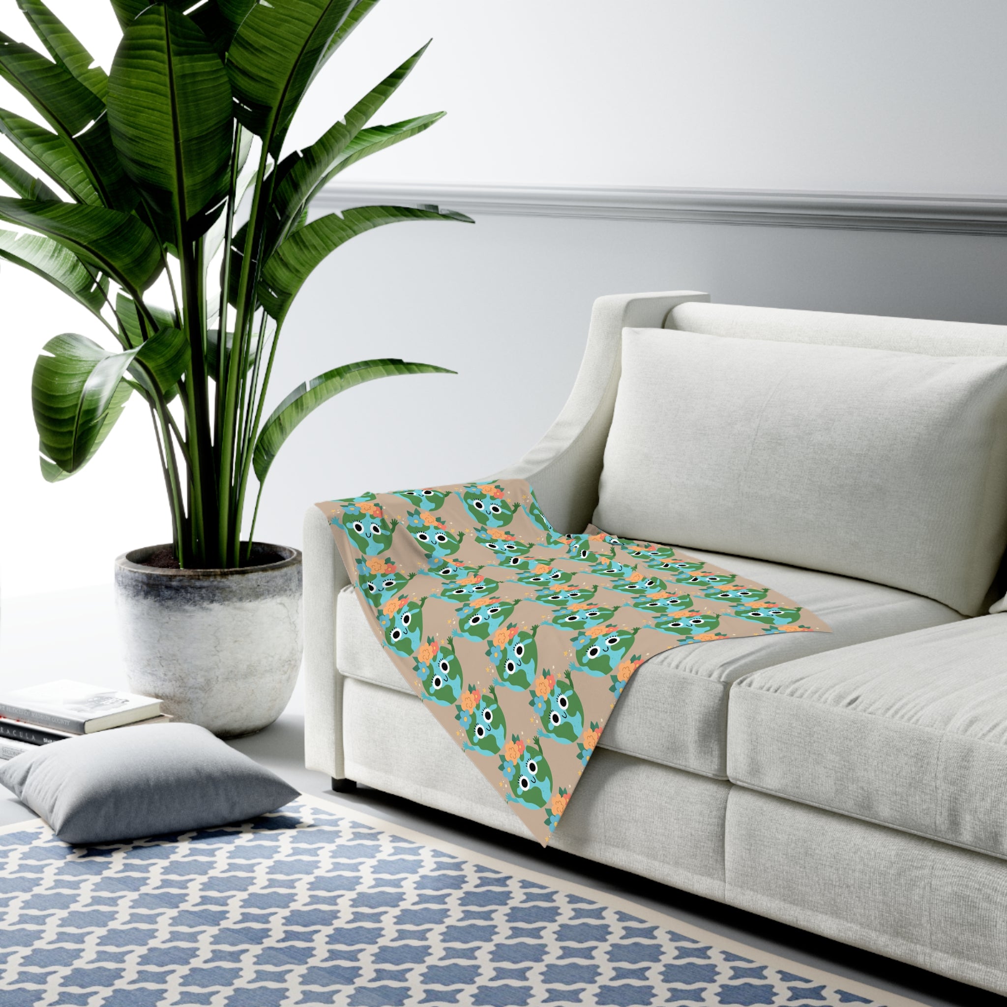 Earthy Pattern Baby Swaddle (Beige)