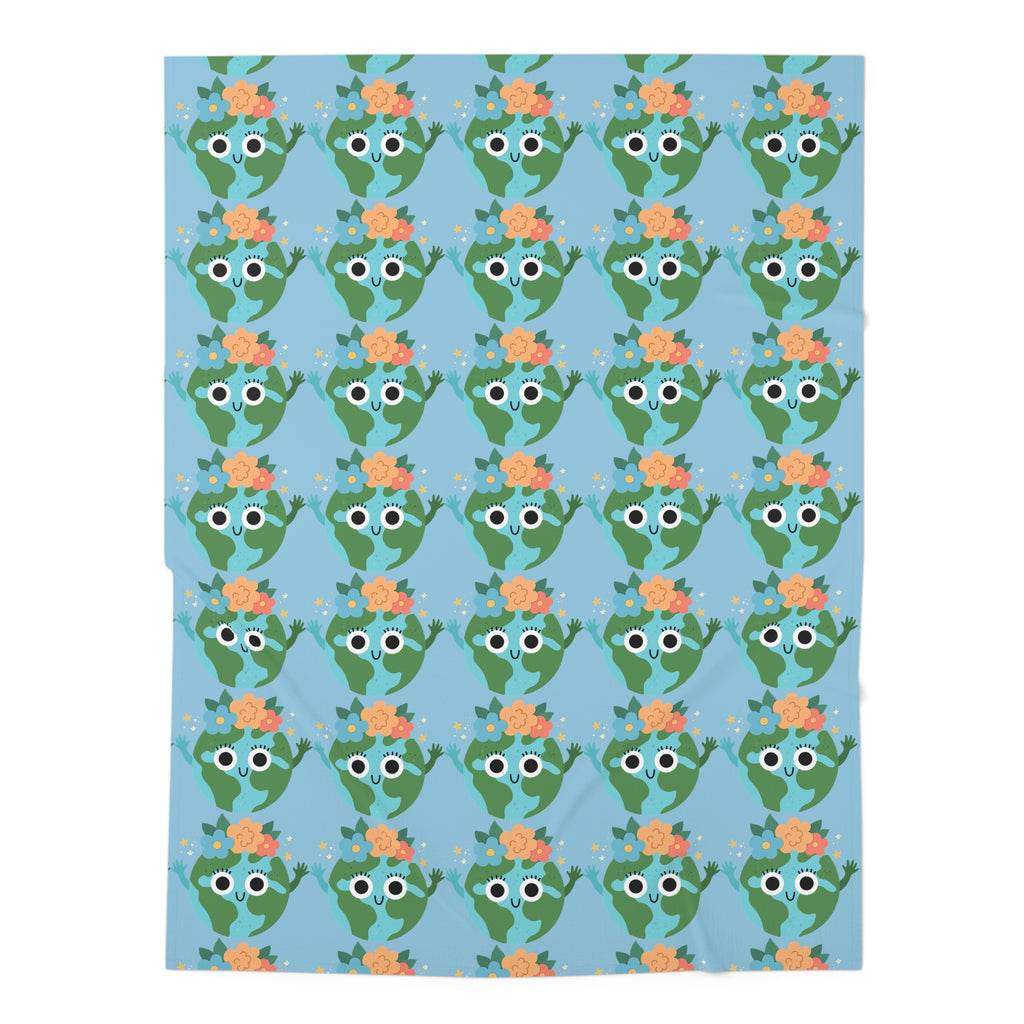 Earthy Pattern Baby Swaddle (Blue)