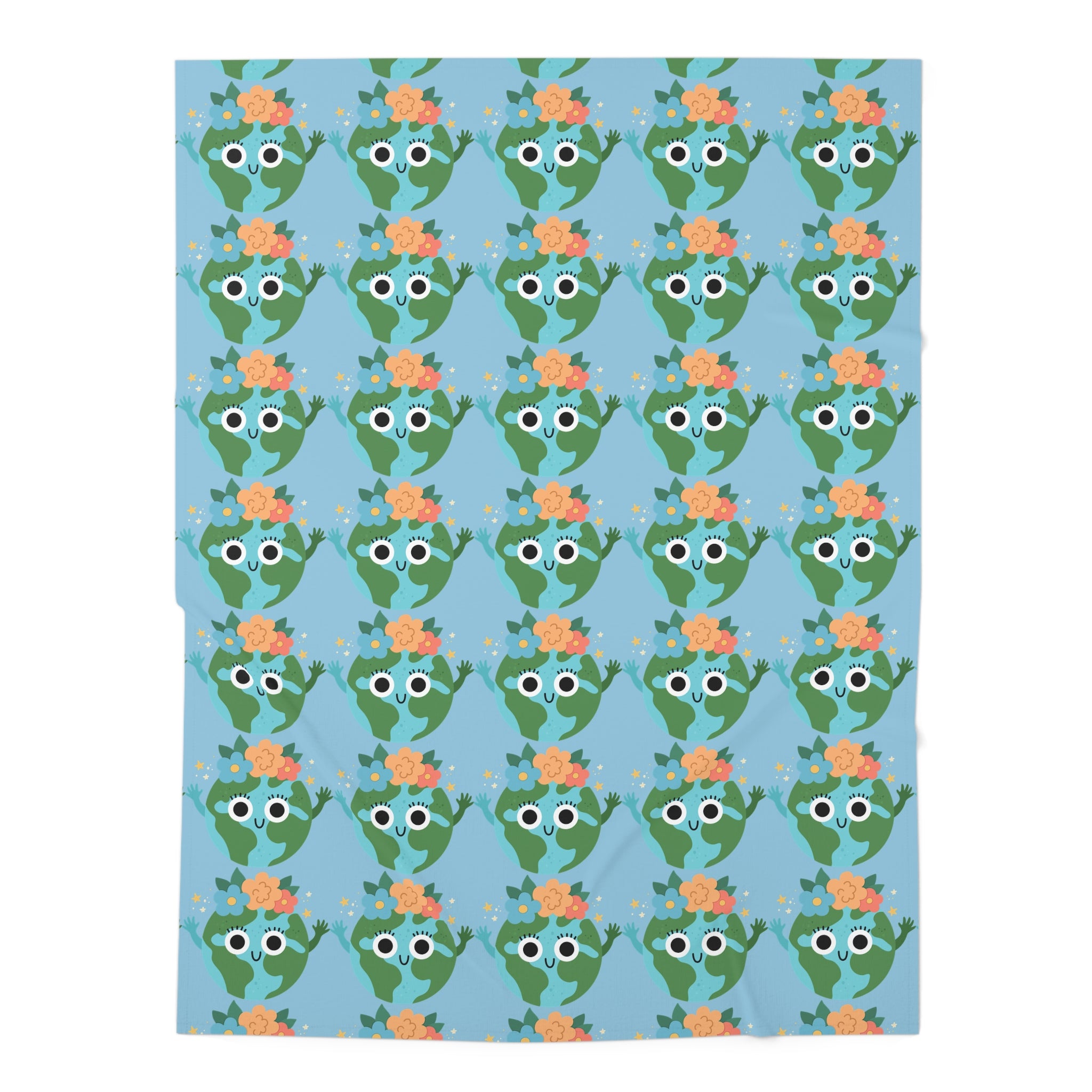 Earthy Pattern Baby Swaddle (Blue)