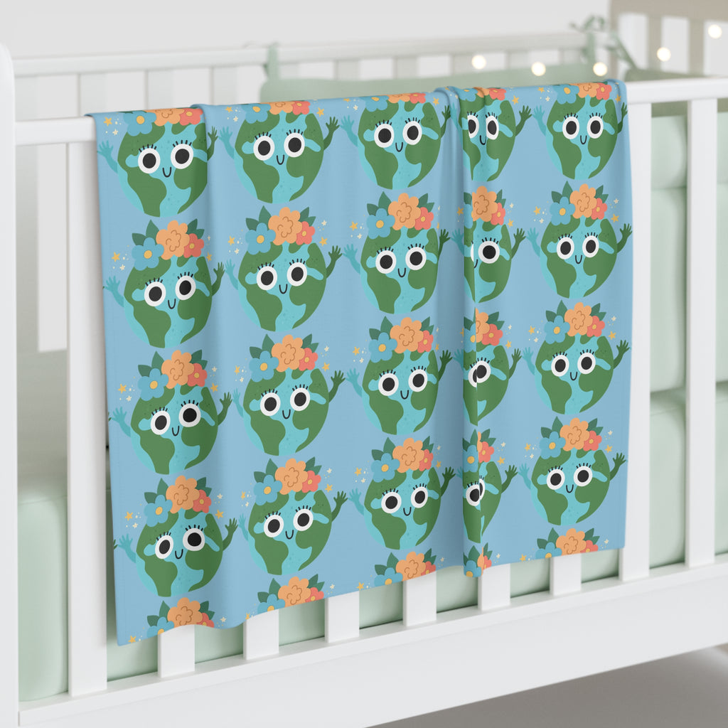 Earthy Pattern Baby Swaddle (Blue)